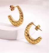 18K Gold Platted Dashing Hoops